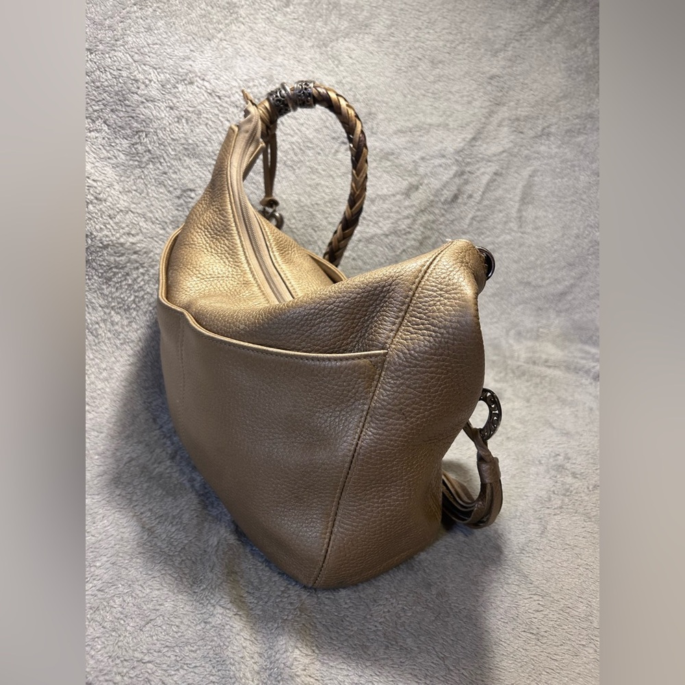 Brighton Barbados Genuine Leather Ziptop Hobo - Picture 5 of 9